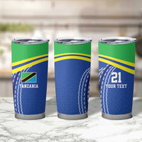 Tanzania Cricket Custom Tumbler Cup The Cows Tanzania Pattern - Wonder Print Shop