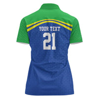 Tanzania Cricket Custom Women Polo Shirt The Cows Tanzania Pattern - Wonder Print Shop