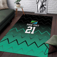 Tanzania Football Custom Area Rug Retro 2023-24 Tanzania History - Wonder Print Shop