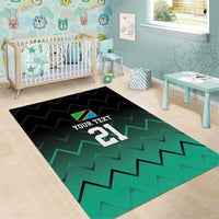 Tanzania Football Custom Area Rug Retro 2023-24 Tanzania History - Wonder Print Shop