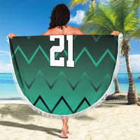 Tanzania Football Custom Beach Blanket Retro 2023-24 Tanzania History - Wonder Print Shop