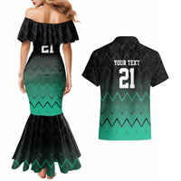 Tanzania Football Custom Couples Matching Mermaid Dress and Hawaiian Shirt Retro 2023-24 Tanzania History - Wonder Print Shop