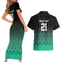 Tanzania Football Custom Couples Matching Short Sleeve Bodycon Dress and Hawaiian Shirt Retro 2023-24 Tanzania History - Wonder Print Shop