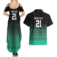 Tanzania Football Custom Couples Matching Summer Maxi Dress and Hawaiian Shirt Retro 2023-24 Tanzania History - Wonder Print Shop