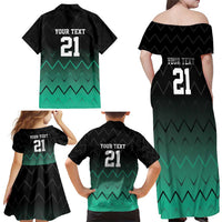 Tanzania Football Custom Family Matching Off Shoulder Maxi Dress and Hawaiian Shirt Retro 2023-24 Tanzania History - Wonder Print Shop