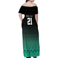 Tanzania Football Custom Family Matching Off Shoulder Maxi Dress and Hawaiian Shirt Retro 2023-24 Tanzania History - Wonder Print Shop