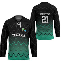 Tanzania Football Custom Hockey Jersey Retro 2023-24 Tanzania History - Wonder Print Shop