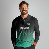 Tanzania Football Custom Long Sleeve Polo Shirt Retro 2023-24 Tanzania History - Wonder Print Shop