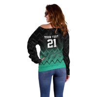 Tanzania Football Custom Off Shoulder Sweater Retro 2023-24 Tanzania History - Wonder Print Shop