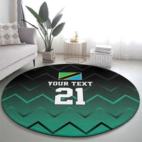 Tanzania Football Custom Round Carpet Retro 2023-24 Tanzania History - Wonder Print Shop