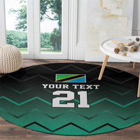 Tanzania Football Custom Round Carpet Retro 2023-24 Tanzania History - Wonder Print Shop