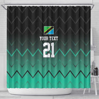 Tanzania Football Custom Shower Curtain Retro 2023-24 Tanzania History - Wonder Print Shop