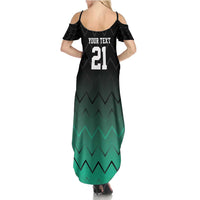 Tanzania Football Custom Summer Maxi Dress Retro 2023-24 Tanzania History - Wonder Print Shop