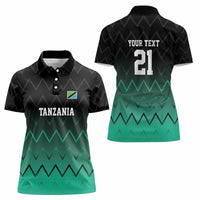 Tanzania Football Custom Women Polo Shirt Retro 2023-24 Tanzania History - Wonder Print Shop