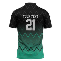 Tanzania Football Custom Zipper Polo Shirt Retro 2023-24 Tanzania History - Wonder Print Shop