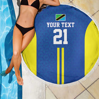 Tanzania Football Custom Beach Blanket Taifa Stars Go Champion - Wonder Print Shop