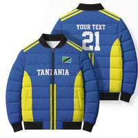 Tanzania Football Custom Bomber Puffer Jacket Taifa Stars Go Champion - Wonder Print Shop