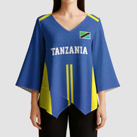 Tanzania Football Custom Kimono Sleeve Blouse Taifa Stars Go Champion - Wonder Print Shop