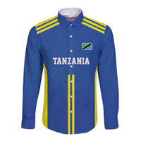 Tanzania Football Custom Long Sleeve Button Shirt Taifa Stars Go Champion - Wonder Print Shop