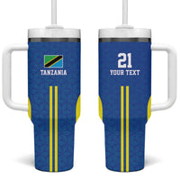 Tanzania Football Custom Tumbler With Handle Taifa Stars Go Champion - Wonder Print Shop