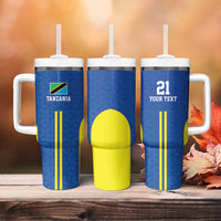 Tanzania Football Custom Tumbler With Handle Taifa Stars Go Champion - Wonder Print Shop
