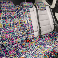 African Ndebele Art Patterns Back Car Seat Cover Beige Half Style