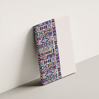 African Ndebele Art Patterns Canvas Wall Art Beige Half Style