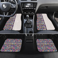 African Ndebele Art Patterns Car Mats Beige Half Style