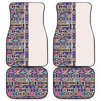 African Ndebele Art Patterns Car Mats Beige Half Style