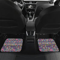 African Ndebele Art Patterns Car Mats Beige Half Style