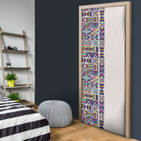 African Ndebele Art Patterns Door Cover Beige Half Style