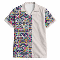 African Ndebele Art Patterns Hawaiian Shirt Beige Half Style