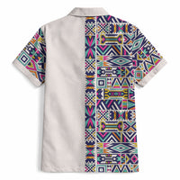 African Ndebele Art Patterns Hawaiian Shirt Beige Half Style