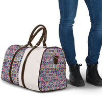 African Ndebele Art Patterns Travel Bag Beige Half Style