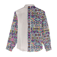African Ndebele Art Patterns Women Casual Shirt Beige Half Style