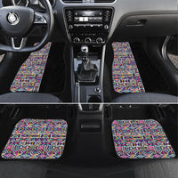 African Ndebele Art Patterns Car Mats Black Half Style