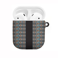 African Ndebele Traditional Attire AirPods Case Black Ndebele Stripe