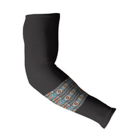 African Ndebele Traditional Attire Arm Sleeves Black Ndebele Stripe