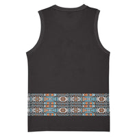 African Ndebele Traditional Attire Basketball Jersey Black Ndebele Stripe