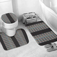 African Ndebele Traditional Attire Bathroom Set Black Ndebele Stripe