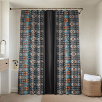 African Ndebele Traditional Attire Bathroom Set Black Ndebele Stripe