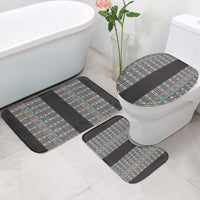 African Ndebele Traditional Attire Bathroom Set Black Ndebele Stripe