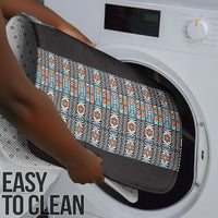 African Ndebele Traditional Attire Bathroom Set Black Ndebele Stripe