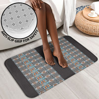 African Ndebele Traditional Attire Bathroom Set Black Ndebele Stripe