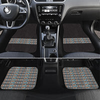 African Ndebele Traditional Attire Car Mats Black Ndebele Stripe