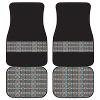 African Ndebele Traditional Attire Car Mats Black Ndebele Stripe