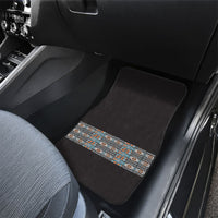 African Ndebele Traditional Attire Car Mats Black Ndebele Stripe