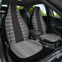 African Ndebele Traditional Attire Car Seat Cover Black Ndebele Stripe
