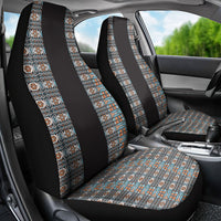 African Ndebele Traditional Attire Car Seat Cover Black Ndebele Stripe