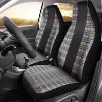 African Ndebele Traditional Attire Car Seat Cover Black Ndebele Stripe